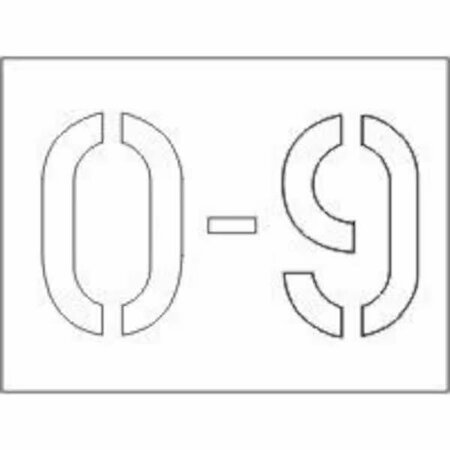 ACCUFORM INDIVIDUAL NUMBER STENCILS 4 in  FMS105 FMS105